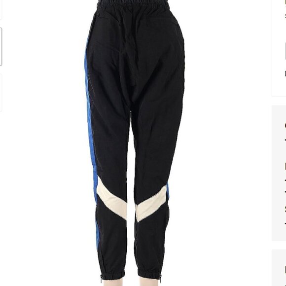 Daniel Patrick Parachute Pants womens XS Black Blue Track Pants Activewear - Picture 7 of 11